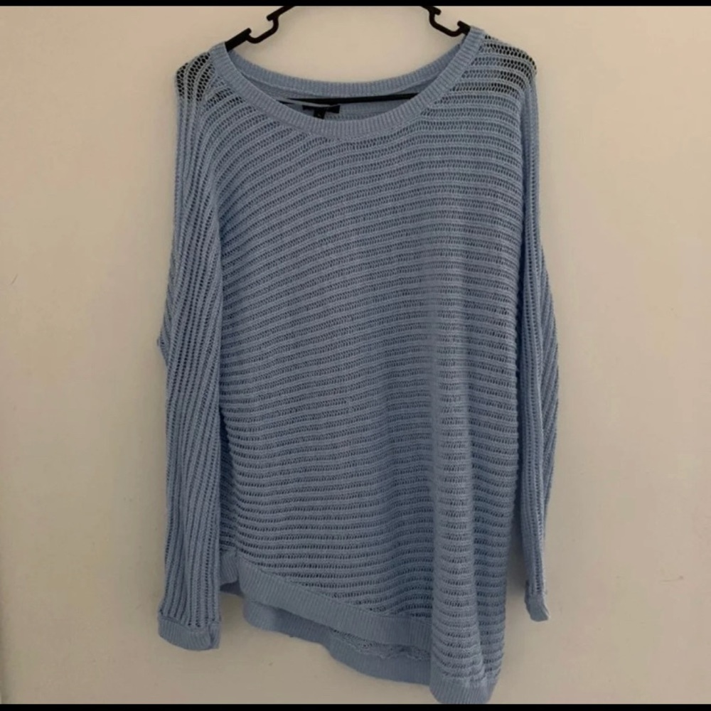 Apt 9 Blue Sheer Knit Sweater Size XL